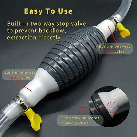 2M Multipurpose Liquid Transfer Pump – Manual Fuel, Oil, and Water Siphon with Hand Pump