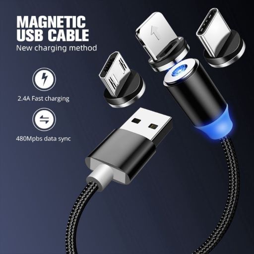 3-in-1 Magnetic Fast Charging Cable