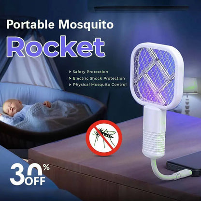 Mini Usb Rechargeable Mosquito Racket With Uv Light