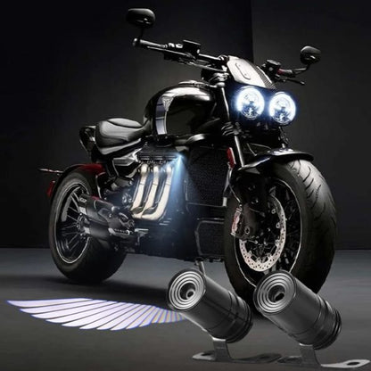 Angel Wing LED Projection Lamp for Cars & Bikes (2 Pcs – Red/Blue/White)