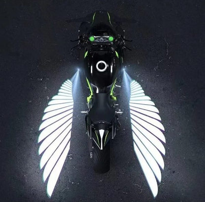 Angel Wing LED Projection Lamp for Cars & Bikes (2 Pcs – Red/Blue/White)