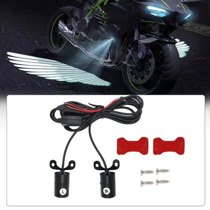 Angel Wing LED Projection Lamp for Cars & Bikes (2 Pcs – Red/Blue/White)