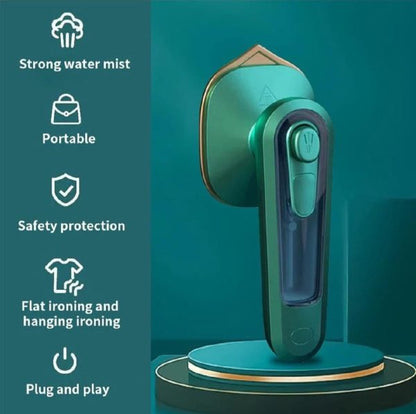 Portable Mini Steam Iron – Travel-Friendly Garment Steamer with 80ml Tank & Ceramic Soleplate (40W)