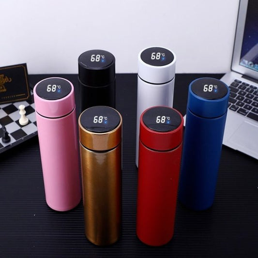 LED Smart Stainless Steel Water Bottle with Temperature Display – 500ml
