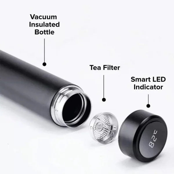 LED Smart Stainless Steel Water Bottle with Temperature Display – 500ml