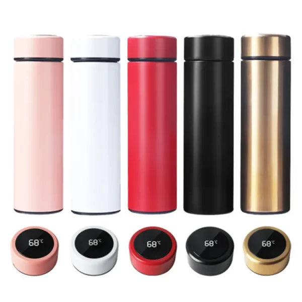 LED Smart Stainless Steel Water Bottle with Temperature Display – 500ml