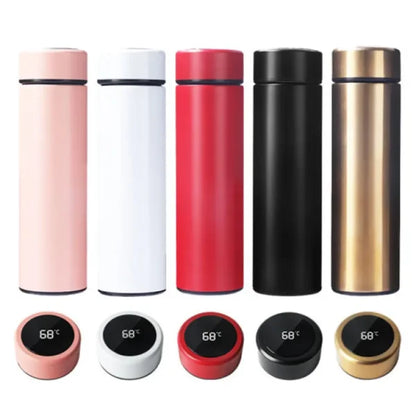 LED Smart Stainless Steel Water Bottle with Temperature Display – 500ml